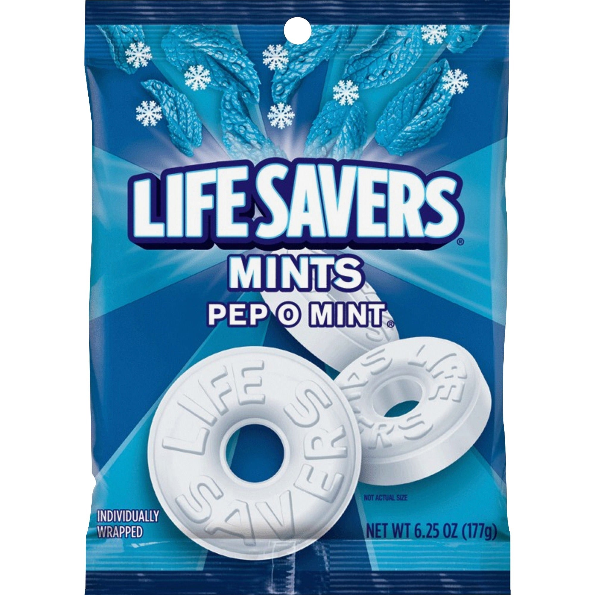 wrigley-life-savers-peppermint-hard-candies-peppermint-individually-wrapped-625-oz-1-bag_mrs08503 - 1