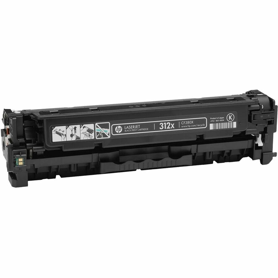 HP 312X, (CF380X) High-Yield Black Original LaserJet Toner Cartridge