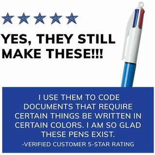 BIC 4-Color Retractable Pen - Fine, Medium Pen Point - Refillable - Retractable - Multi, Black, Red, Green - 1 / Pack