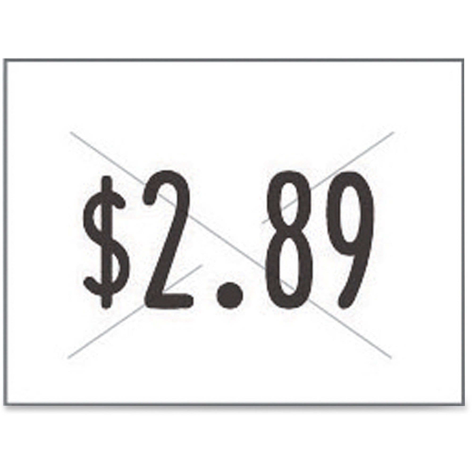 Two-Line Pricemarker Labels, 0.44 x 0.81, White, 1,000/Roll, 3 Rolls/Box