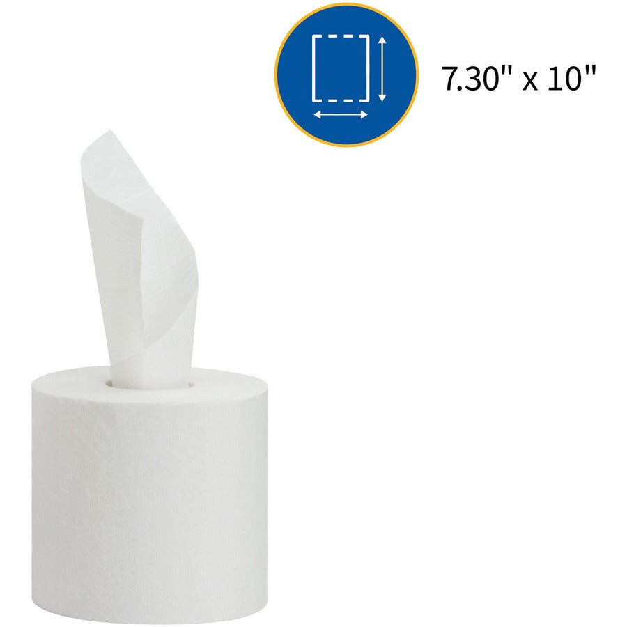 Genuine Joe Centerpull Paper Towels - 2 Ply - 600 Sheets/Roll - 3.02" Core - White - Fiber - Non-chlorine Bleached, Center Pull - For Washroom - 6 / Carton