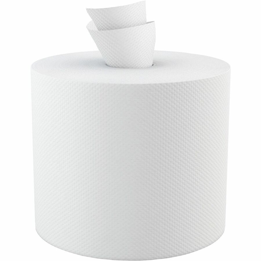 Genuine Joe Centerpull Paper Towels - 2 Ply - 600 Sheets/Roll - 3.02" Core - White - Fiber - Non-chlorine Bleached, Center Pull - For Washroom - 6 / Carton