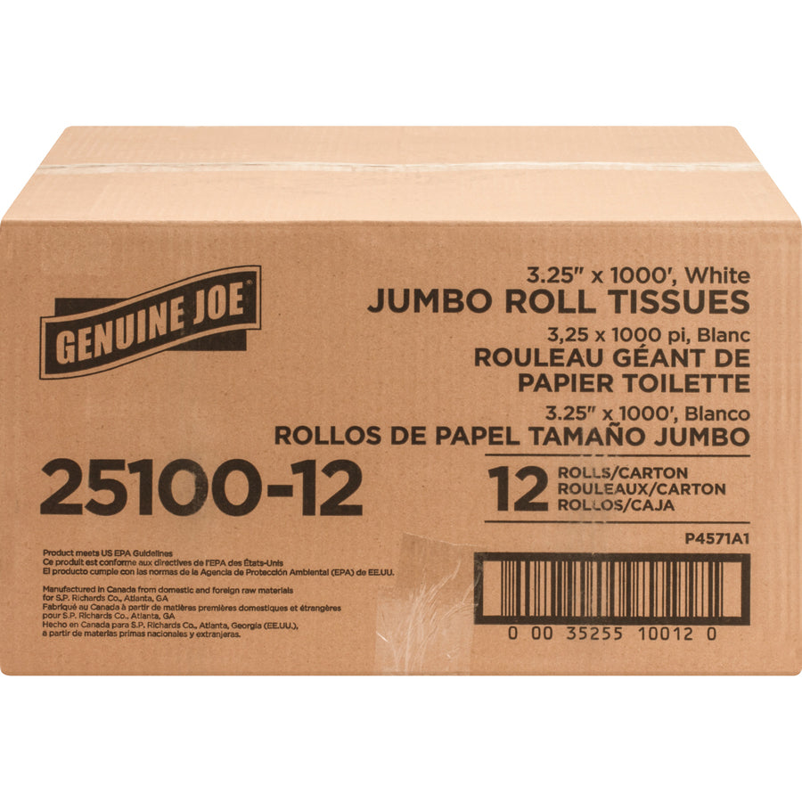 genuine-joe-jumbo-roll-bath-tissues-2-ply-325-x-1000-ft-9-roll-diameter-330-core-white-nonperforated-unscented-12-carton_gjo2510012 - 4