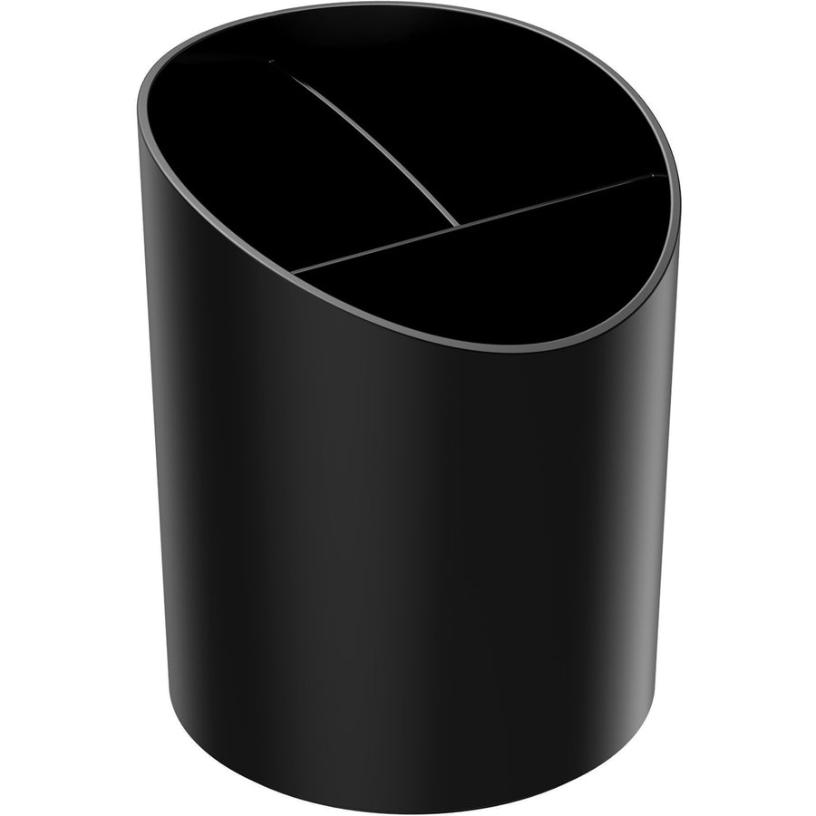 Deflecto Sustainable Office Recycled Large Pencil Cup - 5.6" x 4.4" x 4.4" - 1 Each - Black - 