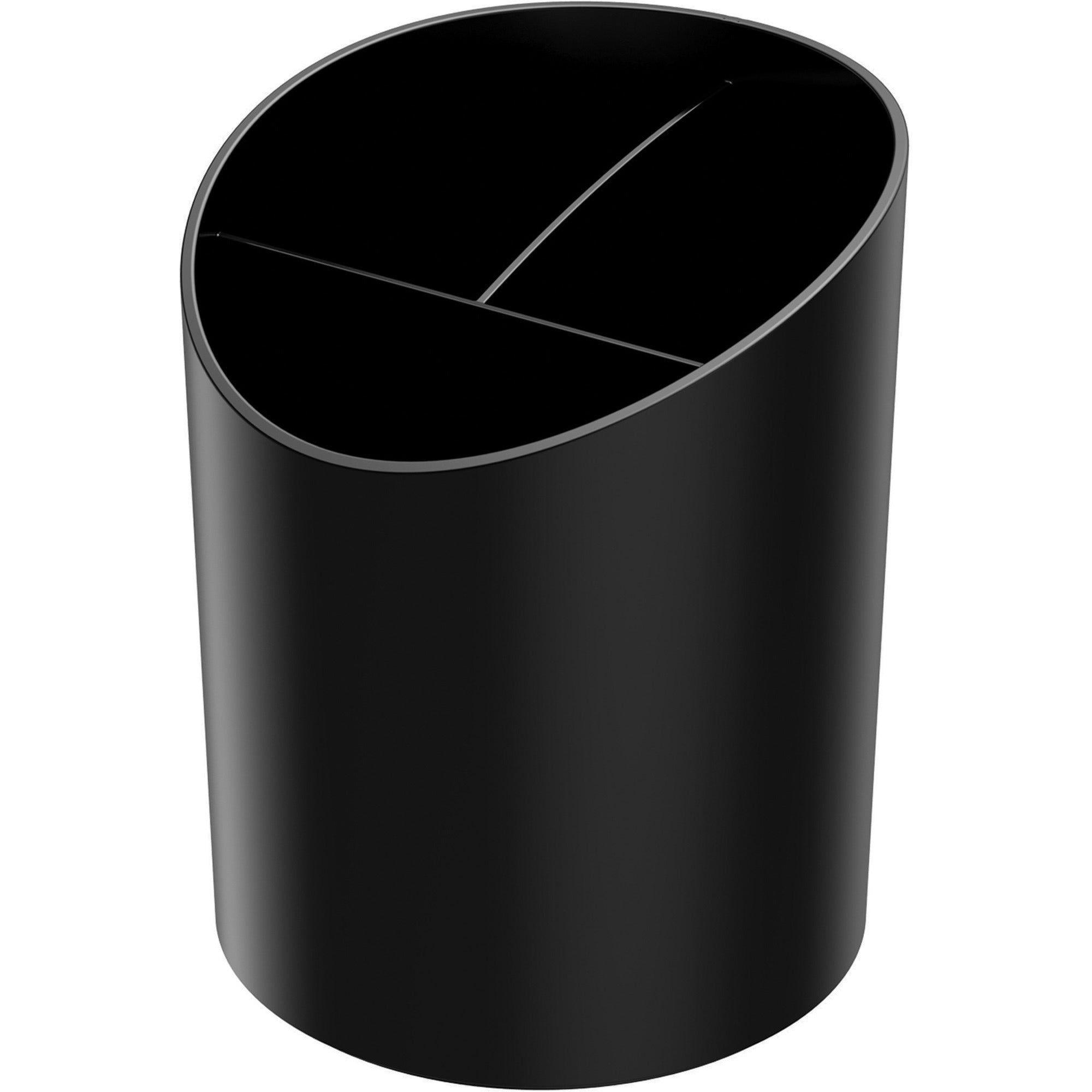 Deflecto Sustainable Office Recycled Large Pencil Cup - 5.6" x 4.4" x 4.4" - 1 Each - Black - 