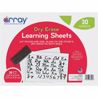 GoWrite! Dry Erase Learning Board - Dry-erase, Two-Sided, 3/4" Rule/Plain - 11" Width x 8.25" Height - White Surface - Rectangle - No - 30 / Pack