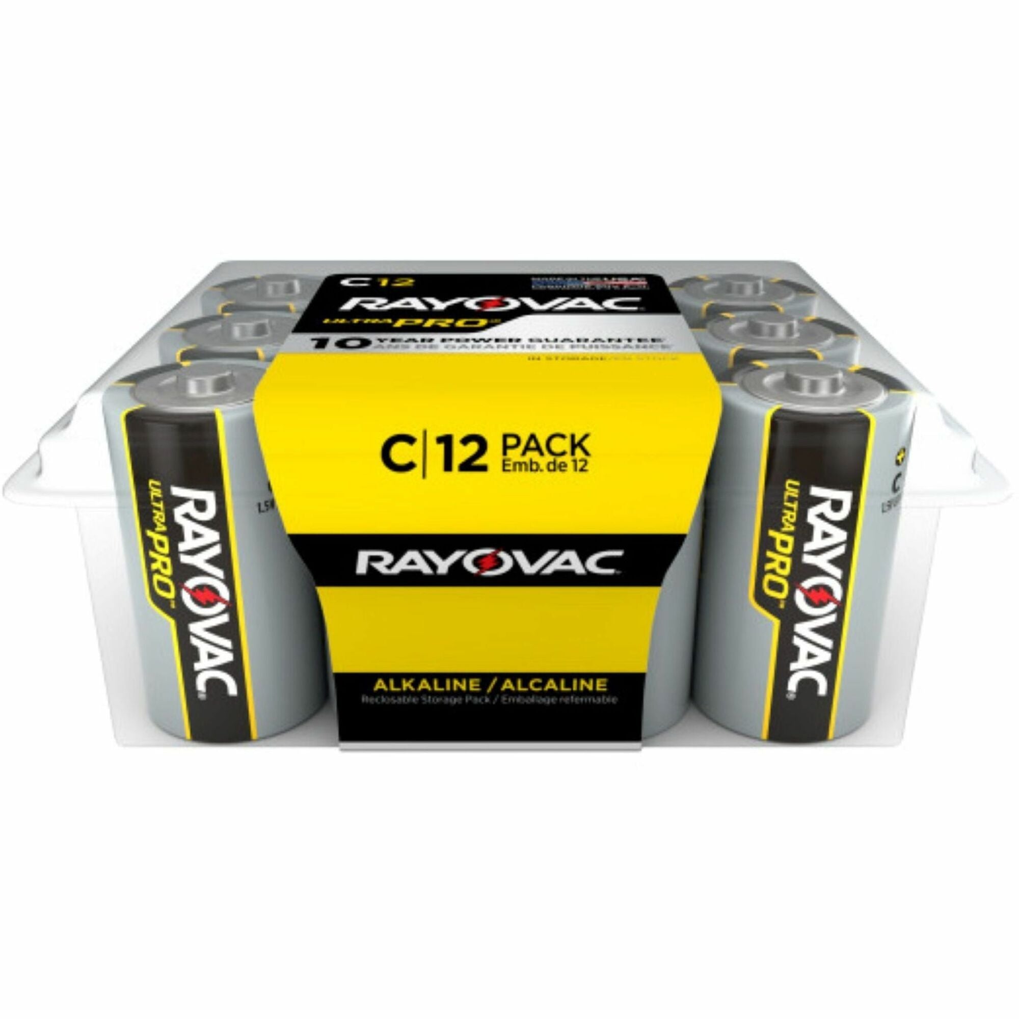 Rayovac Ultra Pro Alkaline C Batteries - For Multipurpose - C - 1.5 V DC - 12 / Pack - 1