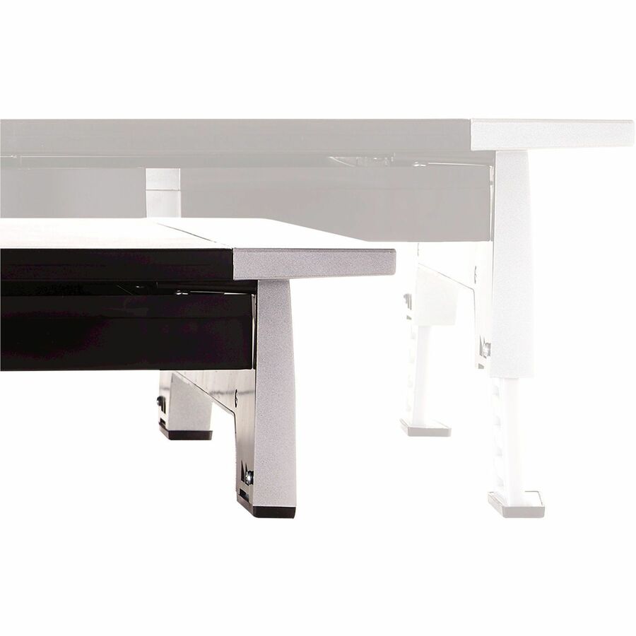 Office Suites Standard Monitor Riser, For 21" Monitors, 19.78" x 14.06" x 4" to 6.5", Black/Silver, Supports 80 lbs