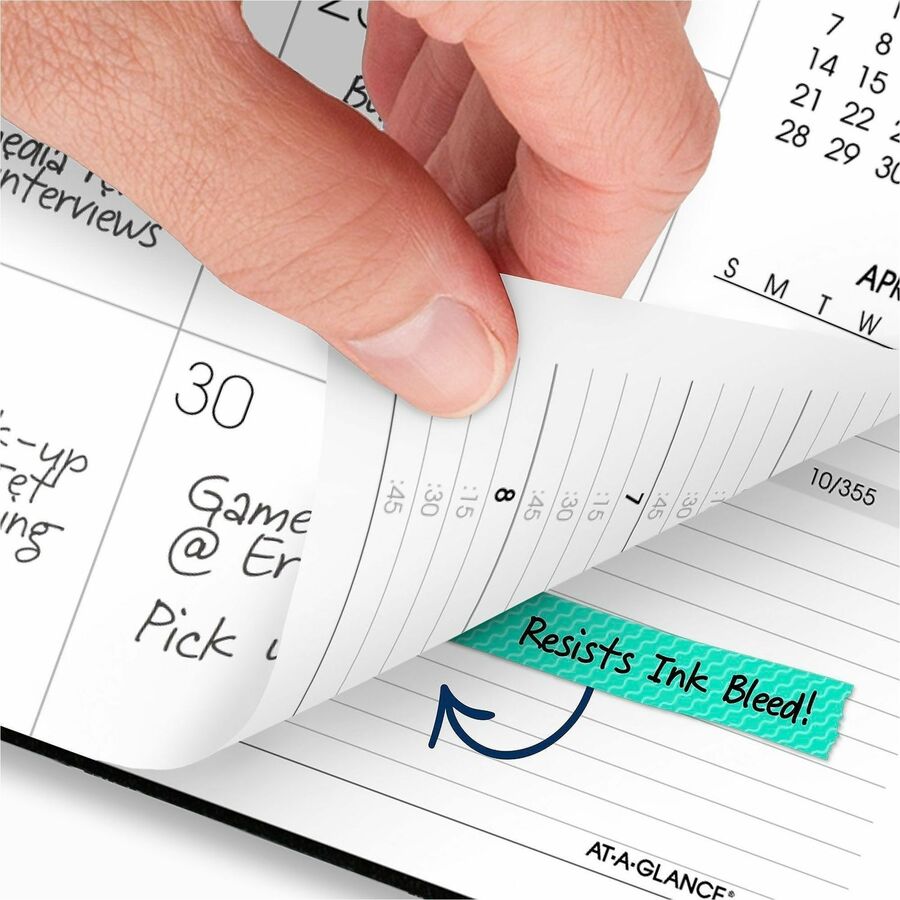 At-A-Glance Move-A-Page Weekly/Monthly Appointment Book - Julian Dates - Weekly, Monthly - 12 Month - January 2024 - January 2025 - 7:00 AM to 8:00 PM - Quarter-hourly, 7:00 AM to 5:45 PM - Quarter-hourly - 1 Week, 1 Month Double Page Layout - 8 3/4