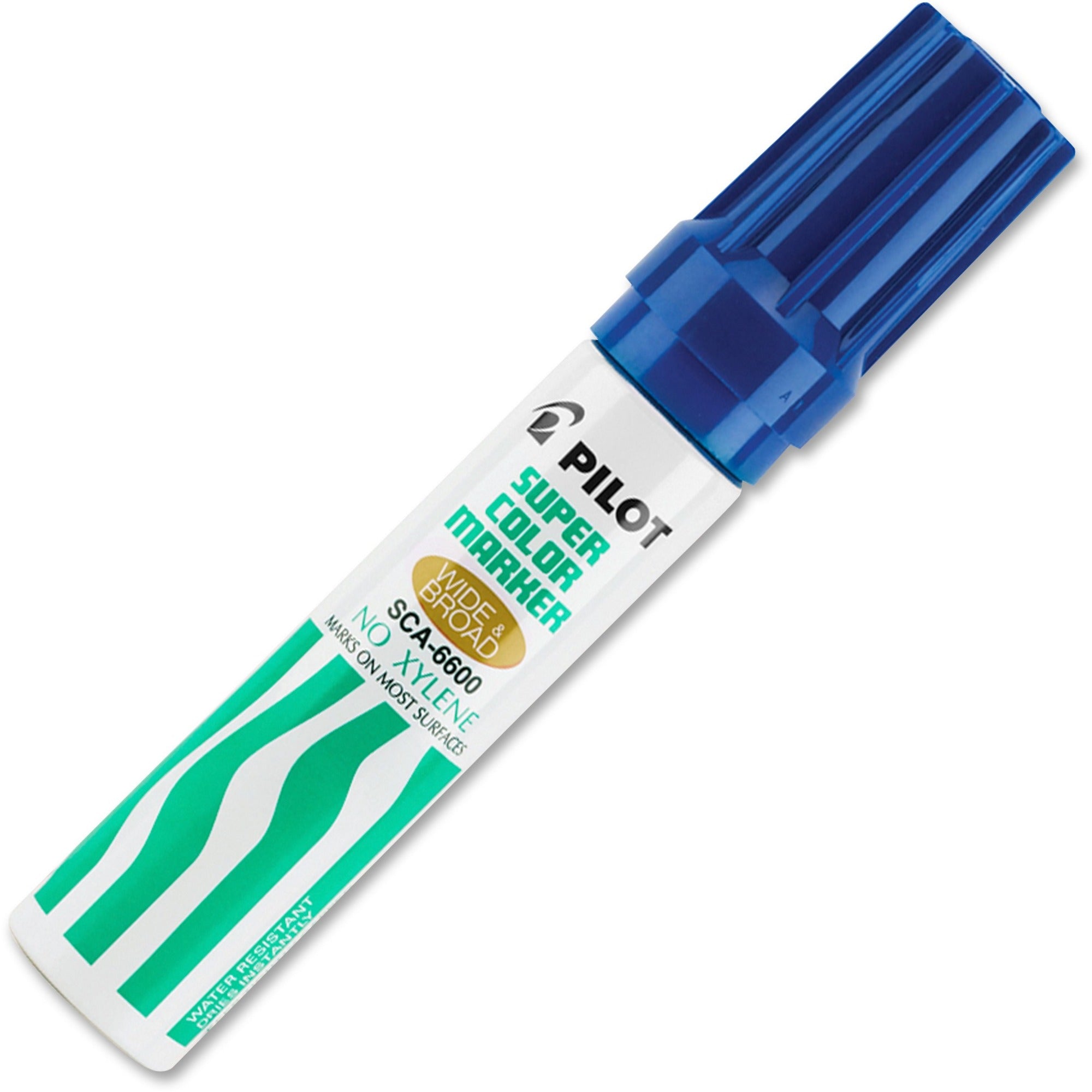 Jumbo Refillable Permanent Marker, Broad Chisel Tip, Blue