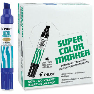 Jumbo Refillable Permanent Marker, Broad Chisel Tip, Blue