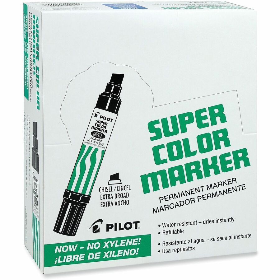Jumbo Refillable Permanent Marker, Broad Chisel Tip, Blue