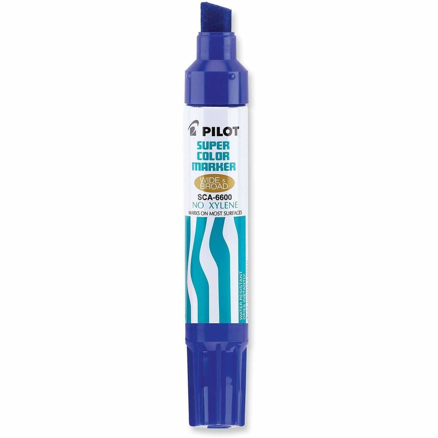 Jumbo Refillable Permanent Marker, Broad Chisel Tip, Blue