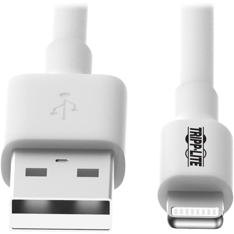 tripp-lite-by-eaton-usb-a-to-lightning-sync-charge-cable-m-m-mfi-certified-white-3-ft-09-m-lightning-usb-for-ipad-iphone-ipod-3-ft-1m-1-x-type-a-male-usb-1-x-lightning-male-proprietary-connector-white_trpm100003wh - 3