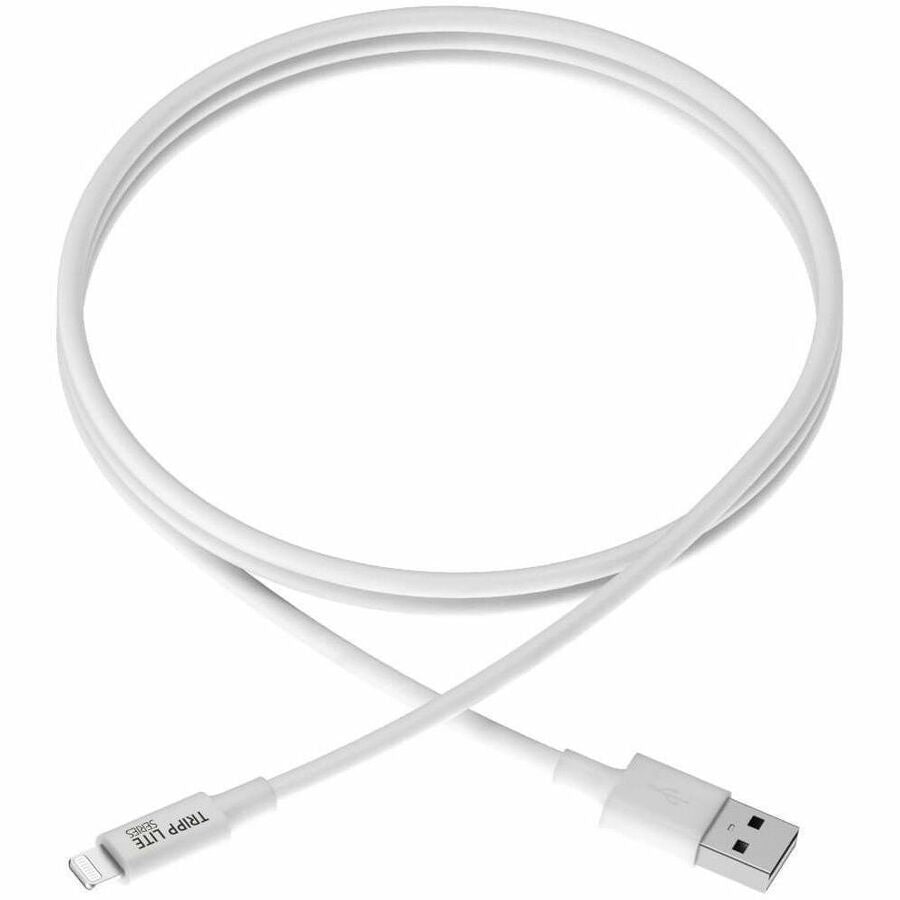 Tripp Lite by Eaton USB-A to Lightning Sync/Charge Cable (M/M) - MFi Certified White 6 ft. (1.8 m) - Lightning/USB for iPad, iPhone, iPod - 6 ft / 2M - 1 x Type A Male USB - 1 x Lightning Male Proprietary Connector - White