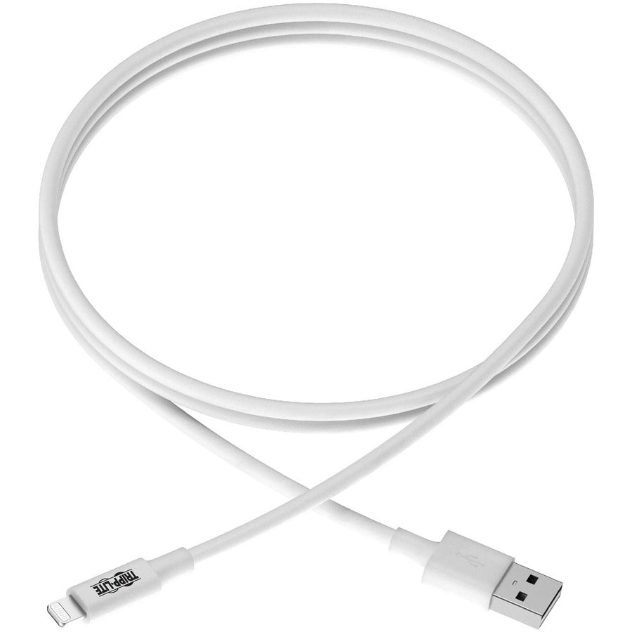 tripp-lite-by-eaton-usb-a-to-lightning-sync-charge-cable-m-m-mfi-certified-white-6-ft-18-m-lightning-usb-for-ipad-iphone-ipod-6-ft-2m-1-x-type-a-male-usb-1-x-lightning-male-proprietary-connector-white_trpm100006wh - 2