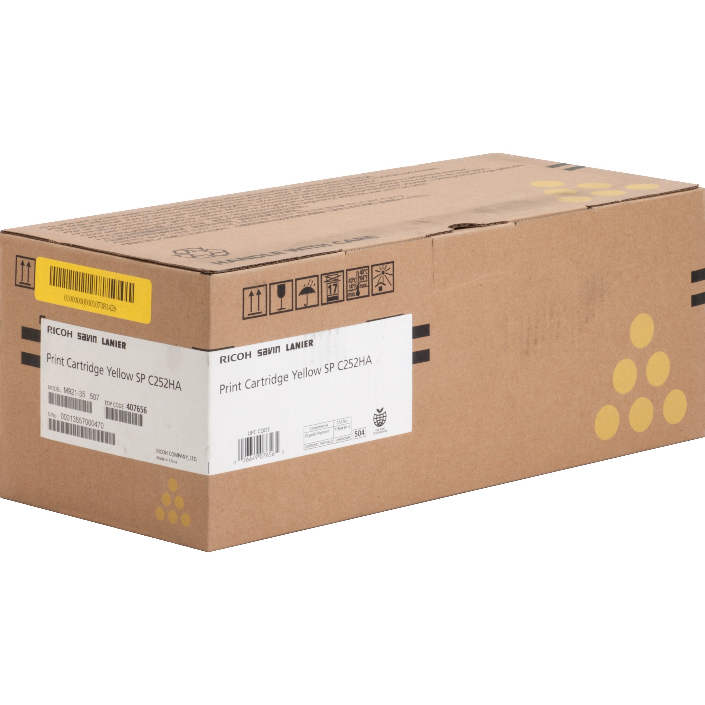 407656 Toner, 6,000 Page-Yield, Yellow