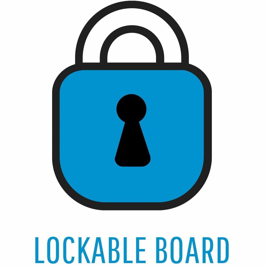 Slim-Line Enclosed Cork Bulletin Board, One Door, 47 x 38, Tan Surface, Aluminum Frame
