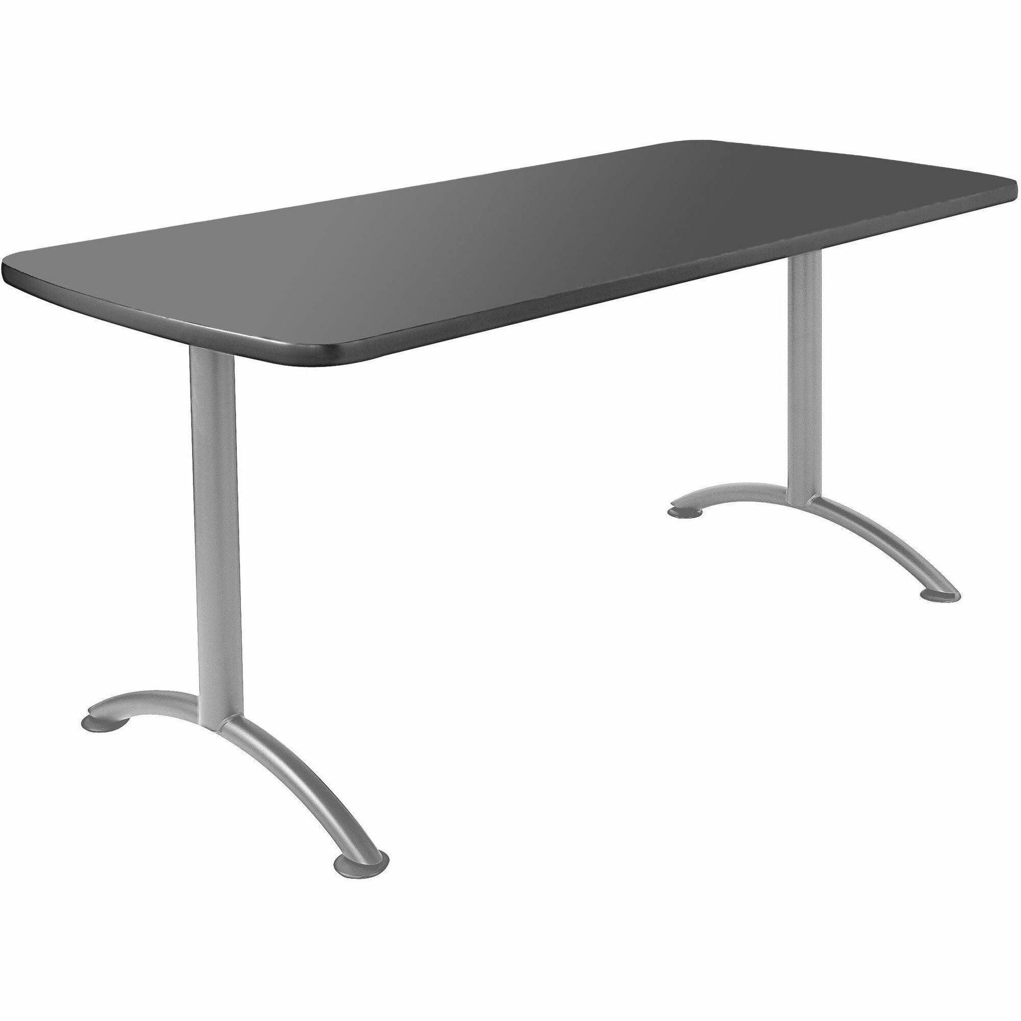Iceberg Arc Fixed Height Table 36X72 Rectangular, Graphite - For - Table TopRectangle Top - 72" Table Top Length x 36" Table Top Width - Assembly Required - Graphite - 1 Each