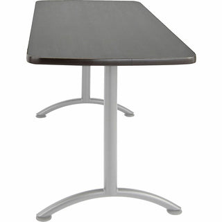 Iceberg Utility Table - For - Table TopRectangle Top - 60" Table Top Length x 30" Table Top Width - Assembly Required - Graphite - 1 Each