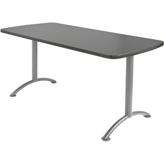 Iceberg Utility Table - For - Table TopRectangle Top - 60" Table Top Length x 30" Table Top Width - Assembly Required - Graphite - 1 Each