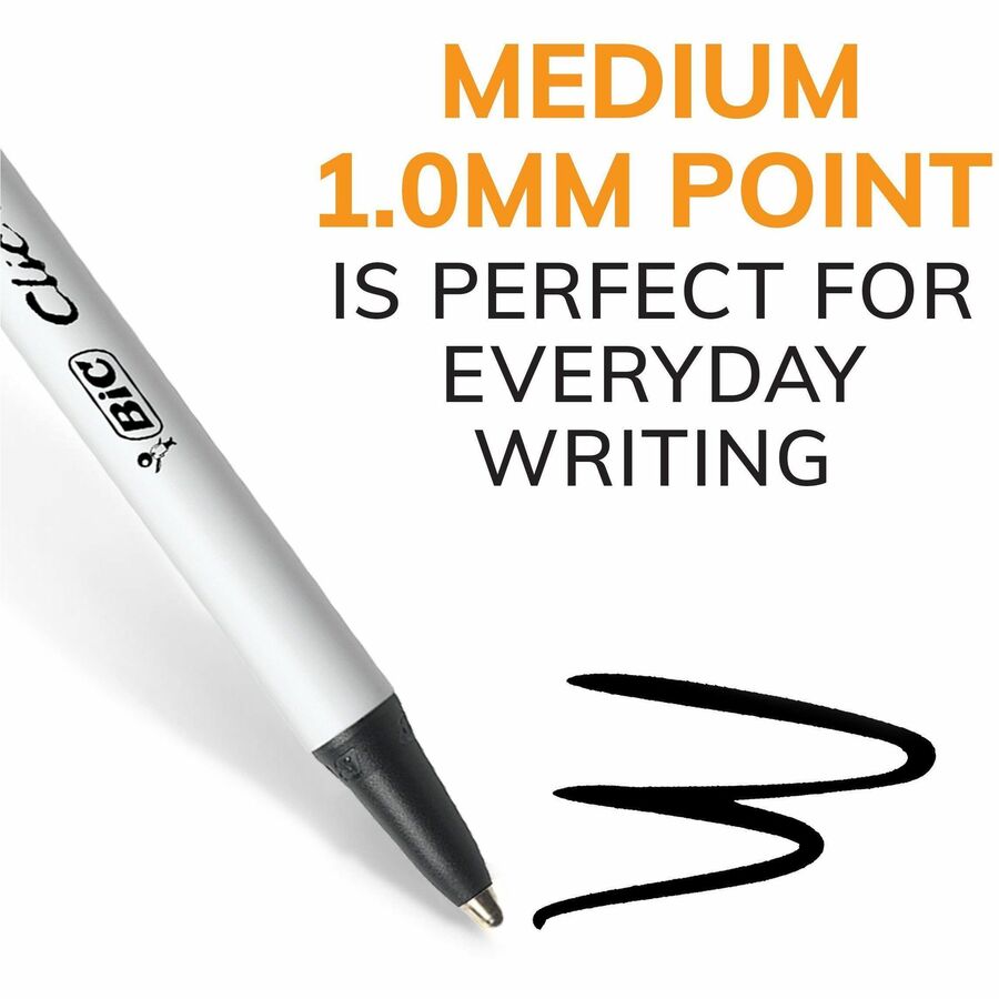 BIC Clic Stic Retractable Ballpoint Pens, Sold as 1 Box, 24 Each per Box