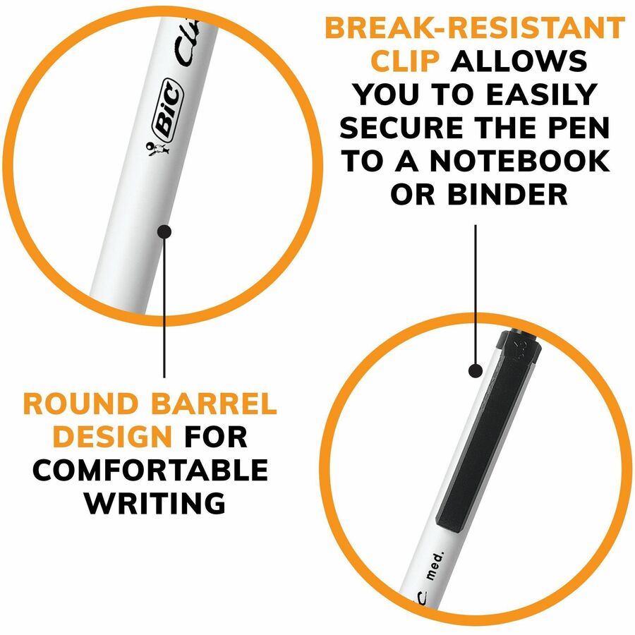BIC Clic Stic Retractable Ballpoint Pens, Sold as 1 Box, 24 Each per Box - 2