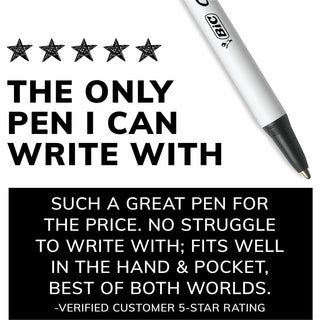 BIC Clic Stic Retractable Ballpoint Pens, Sold as 1 Box, 24 Each per Box