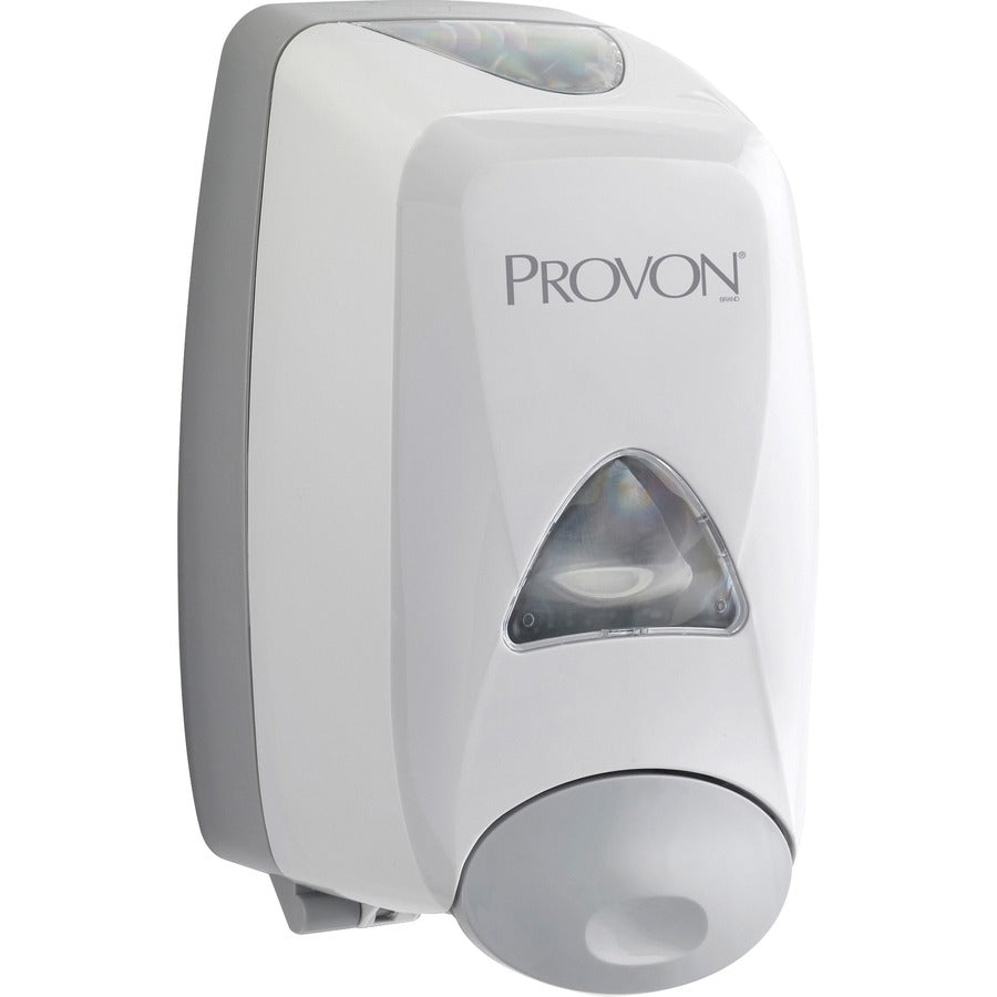 Provon FMX-12 Foam Soap Dispenser - Manual - 1.32 quart Capacity - Key Lock, Soft Push, Wall Mountable - Dove Gray - 6 / Carton