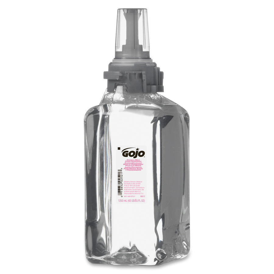 gojo-adx-12-clear-mild-handwash-refill-423-fl-oz-1250-ml-push-pump-dispenser-hand-skin-moisturizing-clear-dye-free-fragrance-free-rich-lather-bio-based-3-carton_goj881103ct - 4