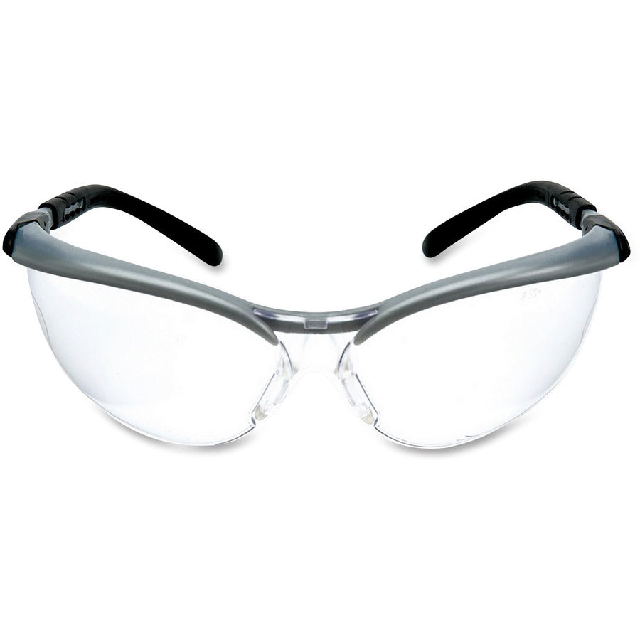 3M Adjustable BX Protective Eyewear - Ultraviolet Protection - Silver, Black - Anti-fog, Adjustable, Comfortable, UV Resistant - 1 Each