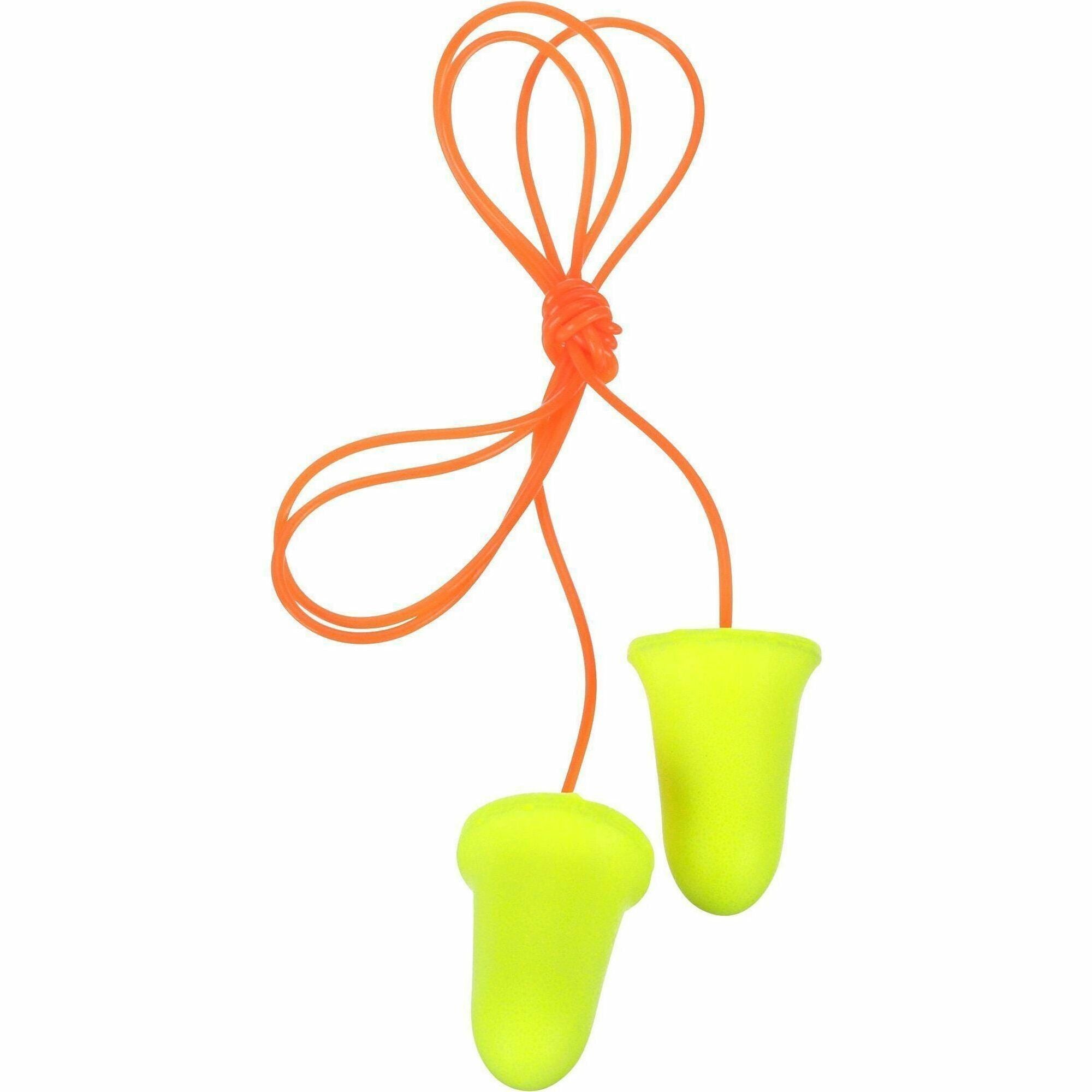E-A-R soft FX Corded Earplugs - Noise Protection - Foam, Polyurethane - Yellow - Disposable, Corded - 200 / Box