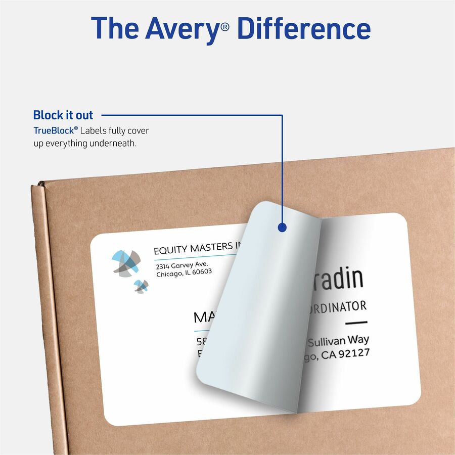Shipping Labels w/ TrueBlock Technology, Laser Printers, 5.5 x 8.5, White, 2/Sheet, 250 Sheets/Box