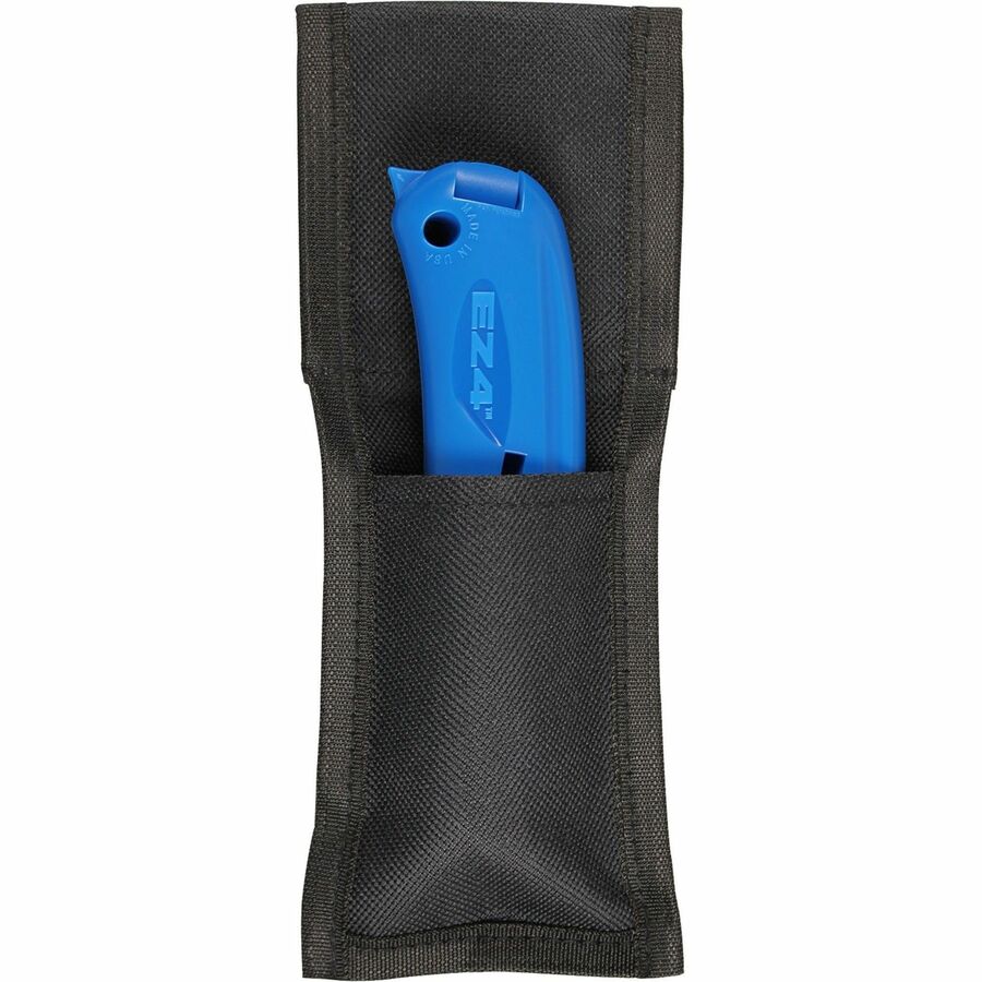 Safety First System Pacific EZ4 Self-retractable Guarded Safety Cutter - Self-retractable, Safety Guard, Spring-loaded Blade, Finger Guard, Durable, Lightweight, Ergonomic Handle - Plastic - Black, Blue - 1 Each - 3