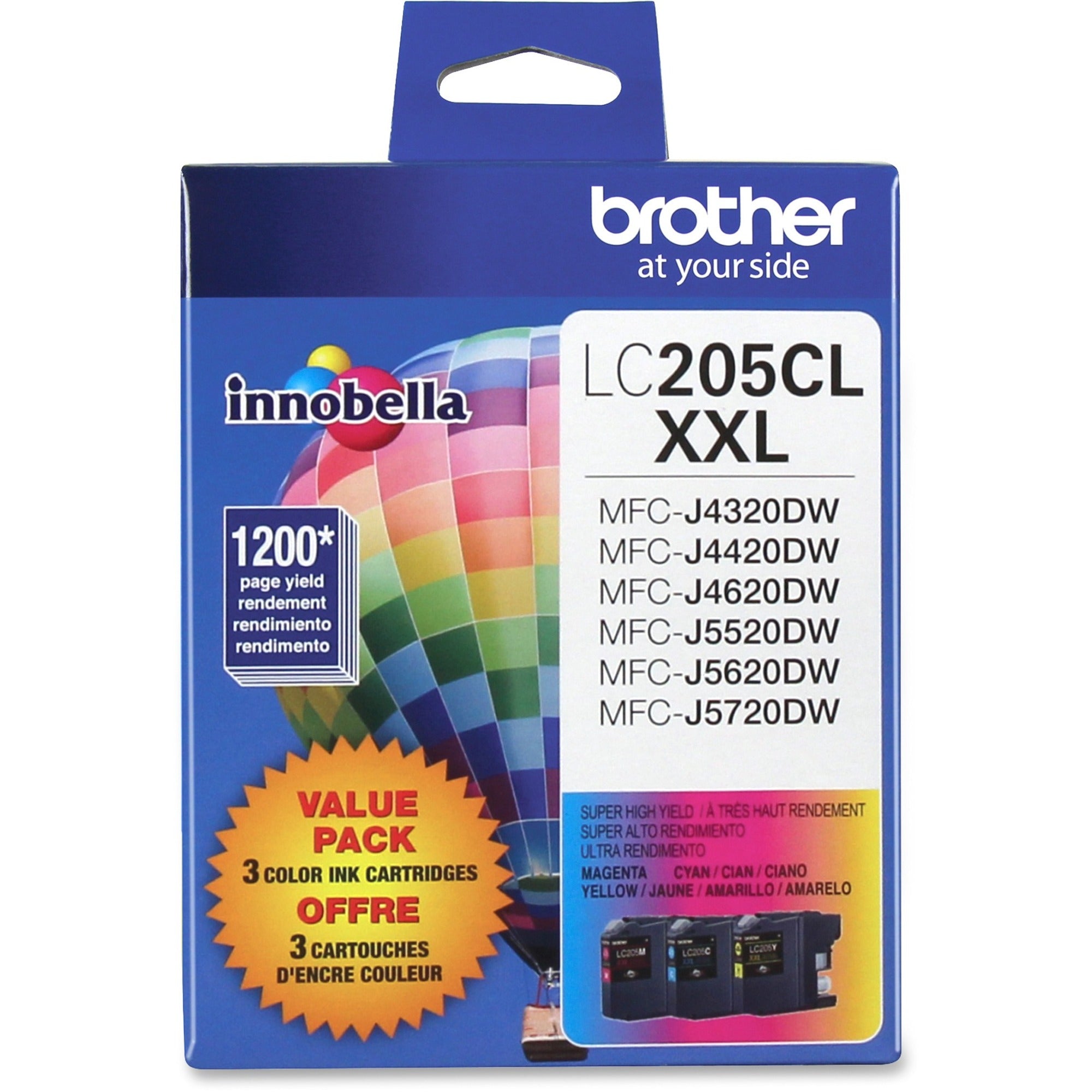 LC2053PKS Innobella Super High-Yield Ink, 1,200 Page-Yield, Cyan/Magenta/Yellow