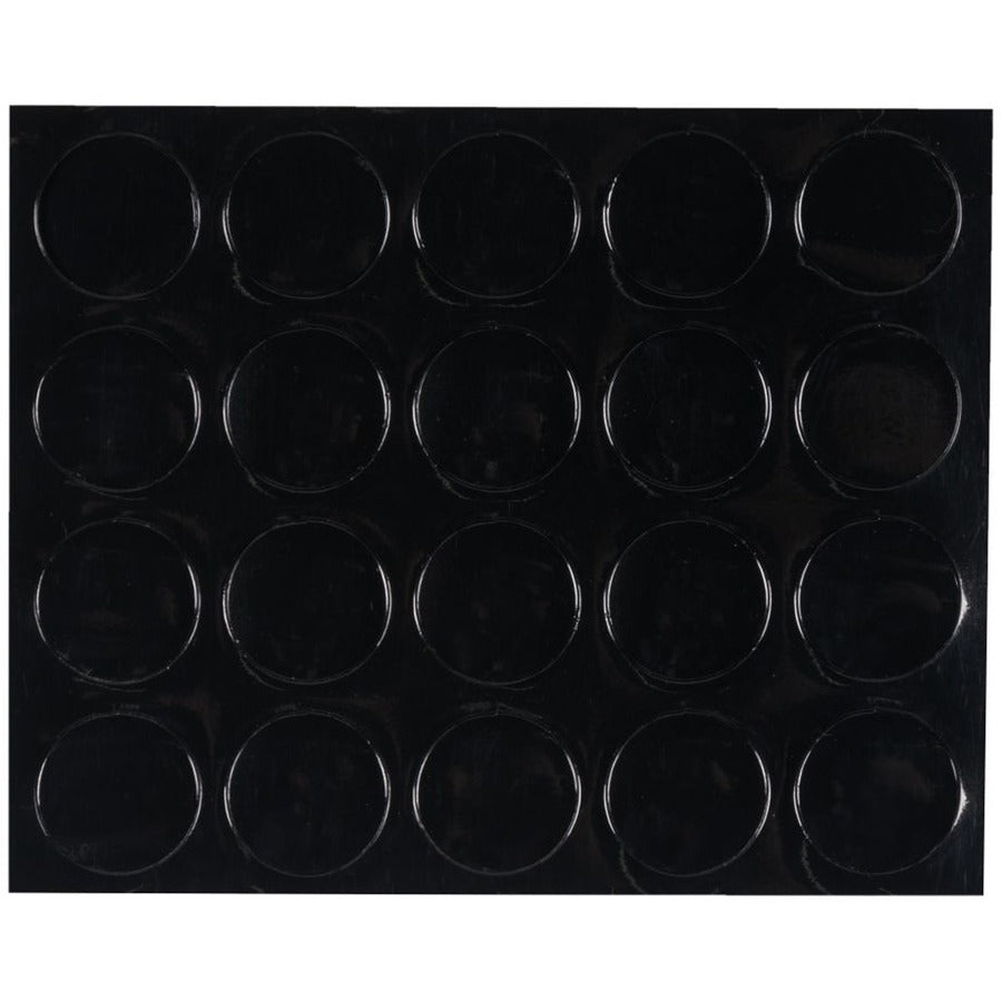 MasterVision Magnetic Color Coding Dots - - Height3/4" Diameter - Round - Black - Vinyl - 20 / Pack - 