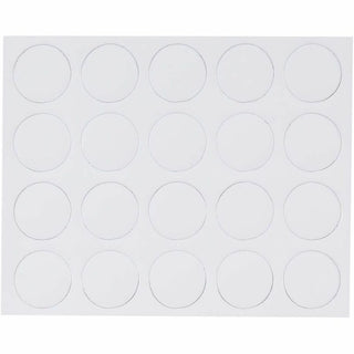 MasterVision Magnetic Color Coding Dots - - Height3/4" Diameter - Round - White - Vinyl - 20 / Pack - 5