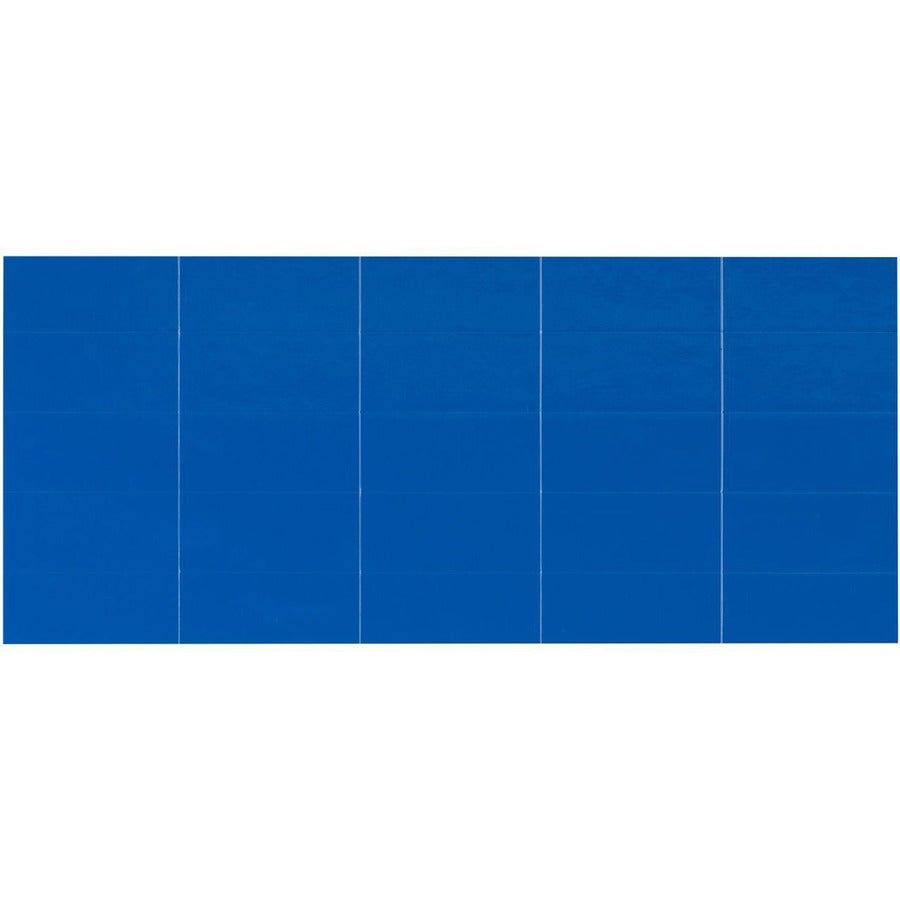 MasterVision 2" Magnetic Dry Erase Strips - 0.88" Length x 2" Width - For Board, Color Coding - 25 / Pack - Blue - 