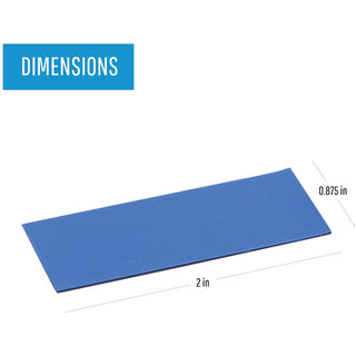 MasterVision 2" Magnetic Dry Erase Strips - 0.88" Length x 2" Width - For Board, Color Coding - 25 / Pack - Blue