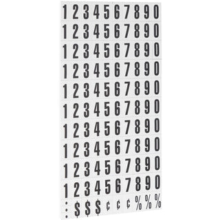 Interchangeable Magnetic Board Accessories, Numbers, Black, 0.75"h