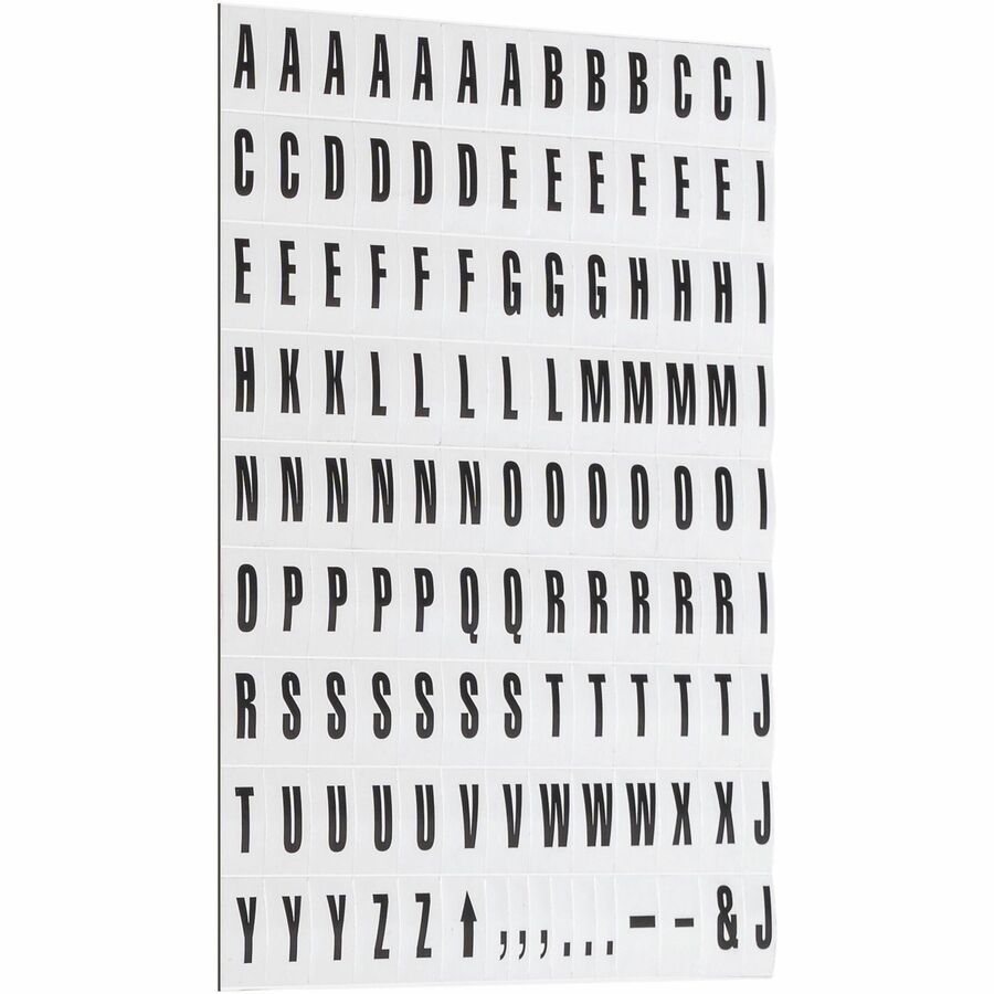 Interchangeable Magnetic Board Accessories, Letters, Black, 0,75"h