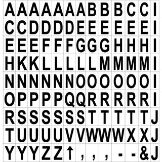 Interchangeable Magnetic Board Accessories, Letters, Black, 0,75"h
