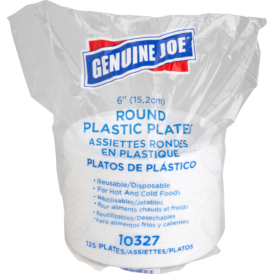 genuine-joe-6-round-plastic-plates-125-pack-disposable-white-plastic-body-8-carton_gjo10327ct - 5