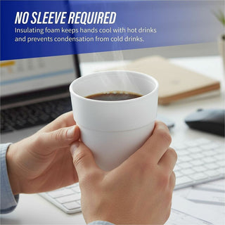 Genuine Joe 24 oz Foam Cups - 300 / Carton - White - Styrofoam - Hot Drink, Cold Drink