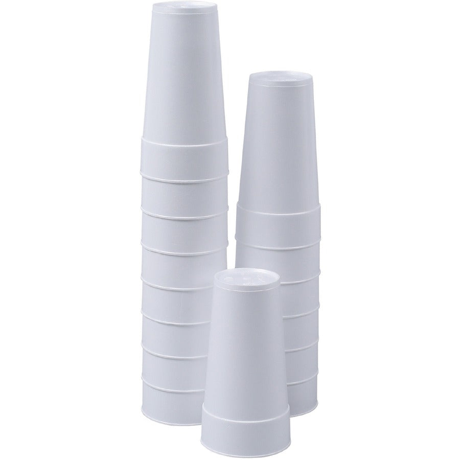 Genuine Joe 24 oz Foam Cups - 300 / Carton - White - Styrofoam - Hot Drink, Cold Drink - 