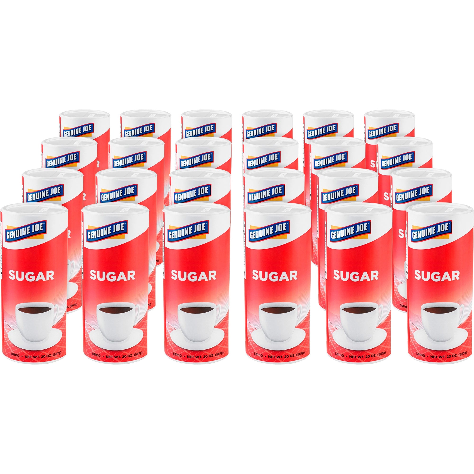 genuine-joe-sugar-canister-20-oz-567-g-natural-sweetener-8-carton-3-per-packet_gjo56100ct - 1
