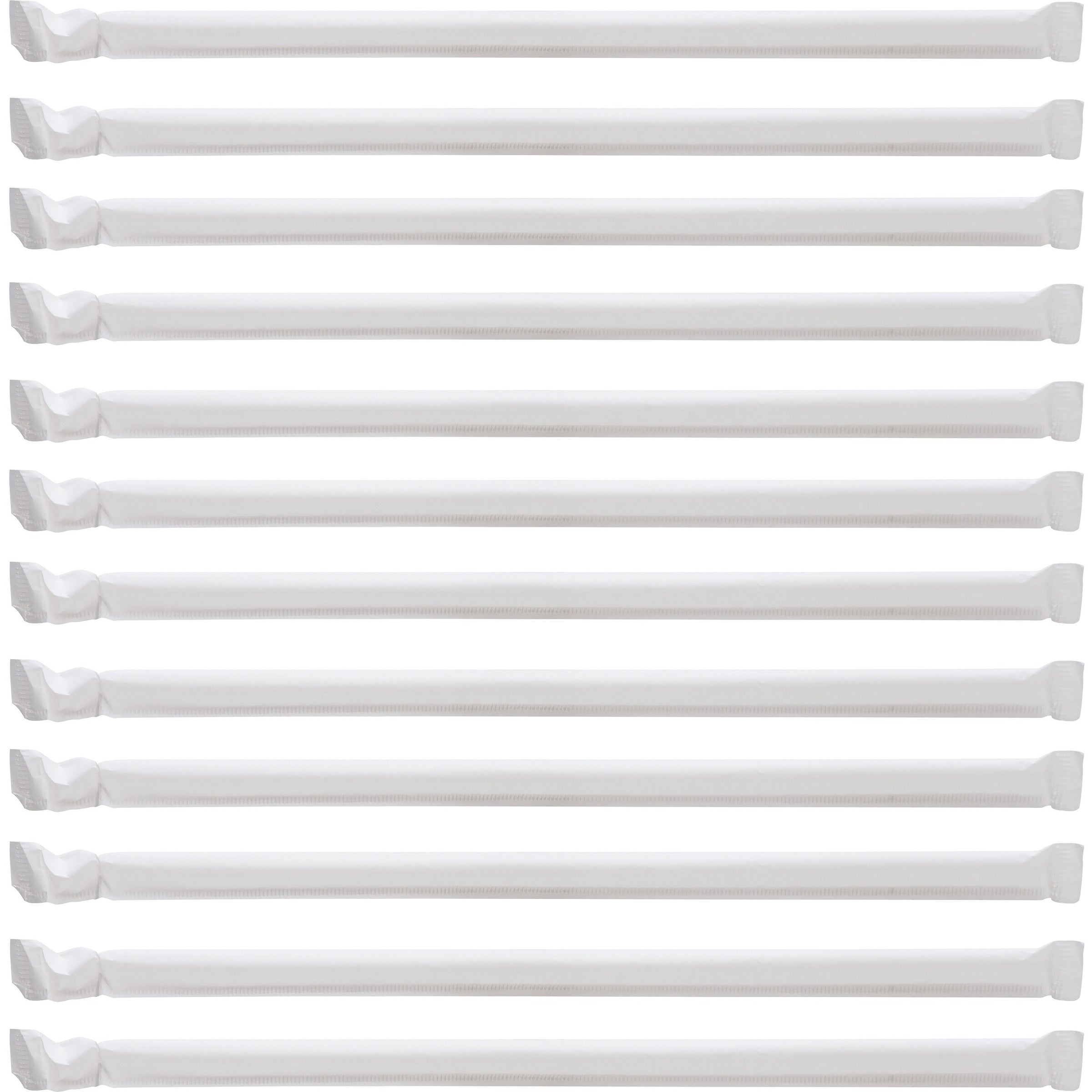 Genuine Joe Jumbo Translucent Straight Straws - 7.8" Length - 6000 / Carton - Clear