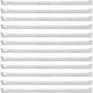 Genuine Joe Jumbo Translucent Straight Straws - 7.8" Length - 6000 / Carton - Clear