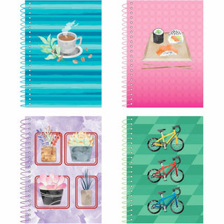 Roaring Spring Lifenotes Wirebound Notebook - 80 Sheets - 160 Pages - Printed - Spiral Bound - Both Side Ruling Surface - 15 lb Basis Weight - 56 g/m2 Grammage - 7" x 5" - 1.25" x 5" x 7" - White Paper - Recycled - 4 / Pack