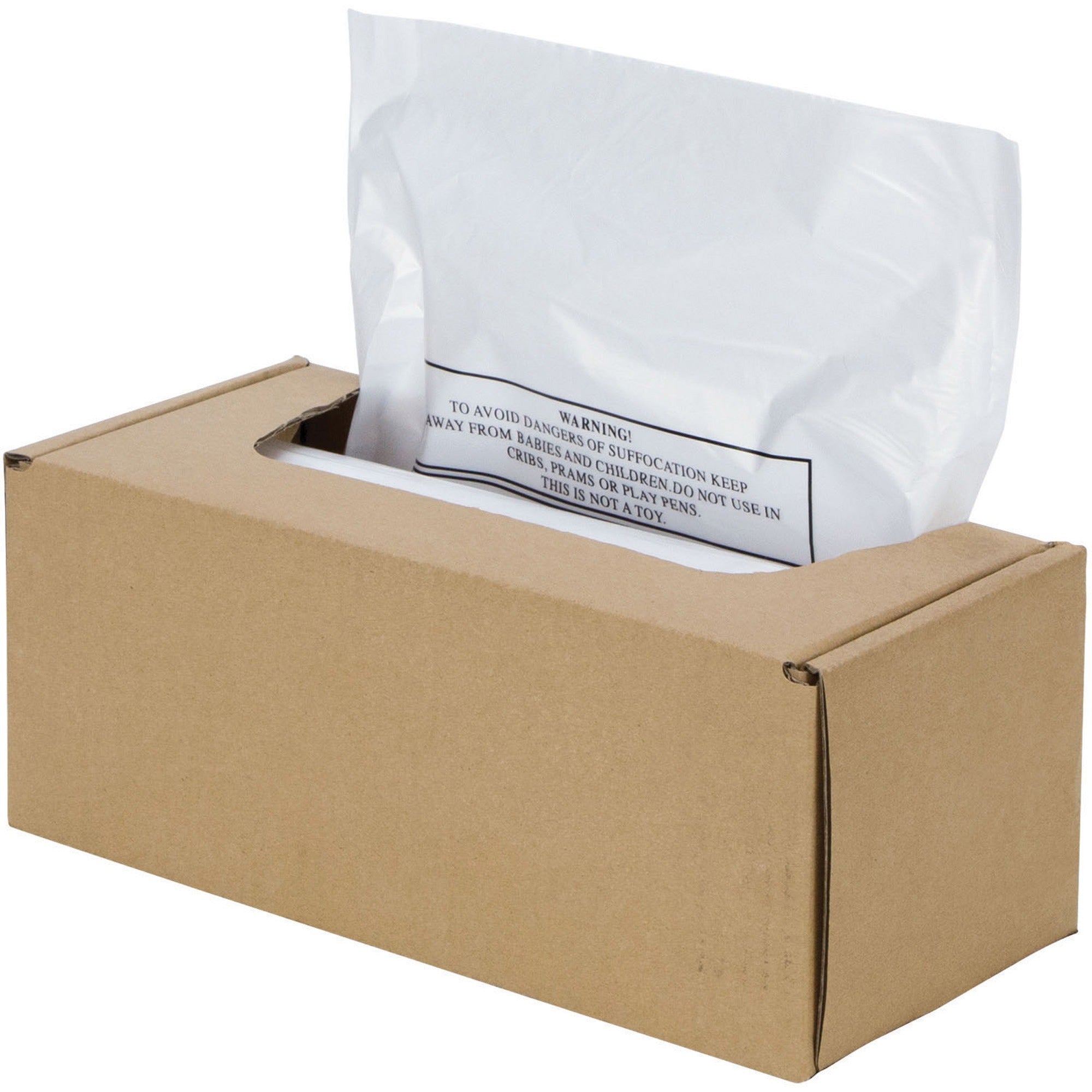Shredder Waste Bags, 16 to 20 gal Capacity, 50/Carton